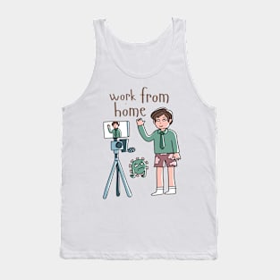 work from home covid 19 Tank Top